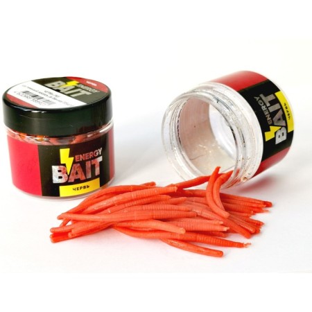 Artificial nozzle Energy Bait "Worm", m, 55 mm, 35 pcs, color dark salmon