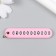 Tail of plastic "license plate" Pink 7x1.4x0.3 cm