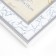Photo frame plastic 13x18 cm "White" Double silver stroke 21.2x16.2 cm