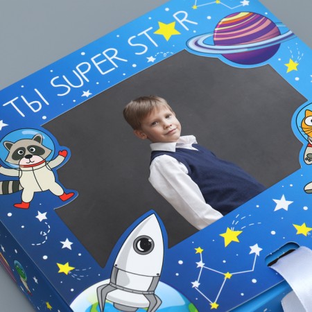 Gift-firing box, packaging, “space animals”, 20 x 18 x 5 cm-2