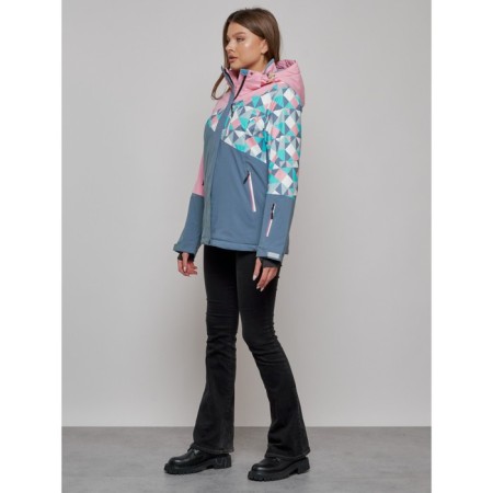 Ski jacket female, size 50, pink color-9