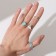 A set of rings 8 pieces "aliens", colored in silver, 13 size