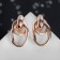 Earrings Metal "Geometry" ovals on the ring, color pink gold
