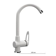 Kitchen mixer Ulgran U006-341, ultra-white color