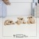 Set of figures "three owls" beige, 5cm