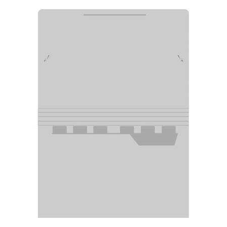 A5, Calligrata Top Deluxe, 6 departments, 500 μm, on a button, white with color separators-2