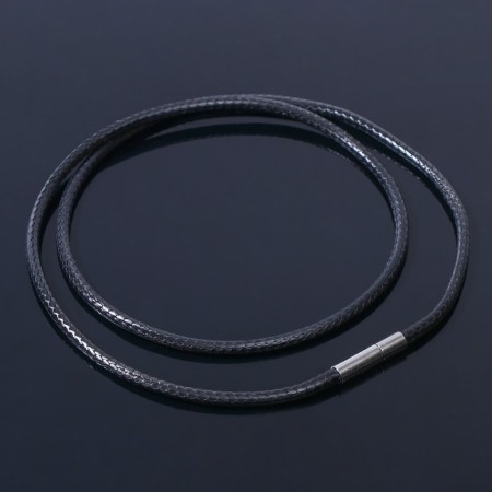Korean wax thread, 45 cm, d = 3 mm, black color