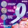 Pouting adhesive tape with sparkles, blue color, 3 m
