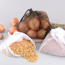 Nylon bag, for storage, 22 × 25 cm, with ties, mix, 