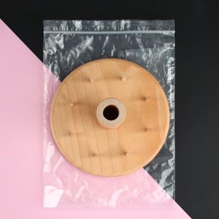 Organizer-hardware for threads, wooden, 8 coils, h = 13 cm, d = 16 cm-3