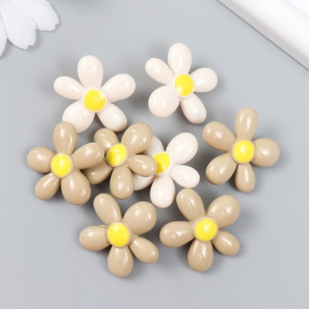 Busina for creativity plastic "Chamomile" Gloss Mix 1.2x3x3 cm
