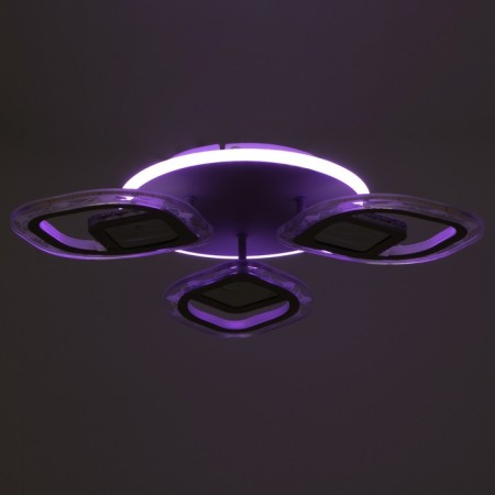 Chandelier with PDU 1146/3WT LED 81W 3000-6000k+Baster base Dimmer white 50x50x9 cm Bayerlux 52507-5