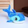 Soft toy "dolphin", 28 cm, blue color