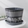 Pot with the pallet "Listopad", 2.5 l, the color is dark gray