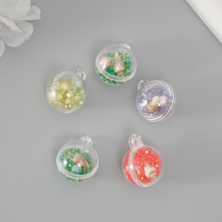 Suspension for creativity Plastic "Ball - Sea Time" MIX 2.5x2x2 cm
