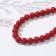 Beads on threads Shar No. 8 “Coral Red”, 40 cm