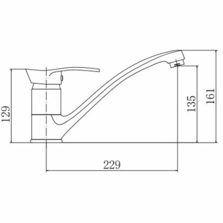 Fashun A4201 kitchen mixer, single -leaf, 40 mm cartridge, brass, chrome-1