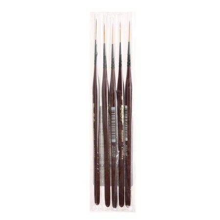 Brush liner synthetics RUBLOFF hobbies S10ARB No. 1, long pile, short handle is varnished, red-3