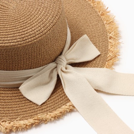 Women's hat minku, light brown color, rr 58-3