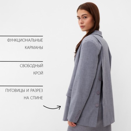 Women's jacket with buttons on the back MIST, R.S-M, Gray-13