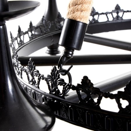 Chandelier "Castle" 8he14 40w Black 83x83x70-110cm Bayerlux-5