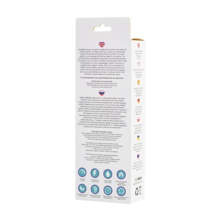 Vibrator L’Eroina by Toyfa Blury, 10 modes, silicone, blue, 18.5 cm, d = 3.4 cm-6