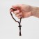 Parsing wooden "Orthodox" with a cross, brush, 33 beads, brown color