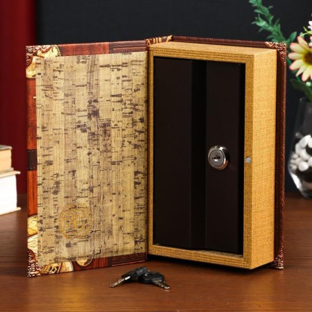 Safe -book wood to the leatherette "Time - Money" 21x13x5 cm-3