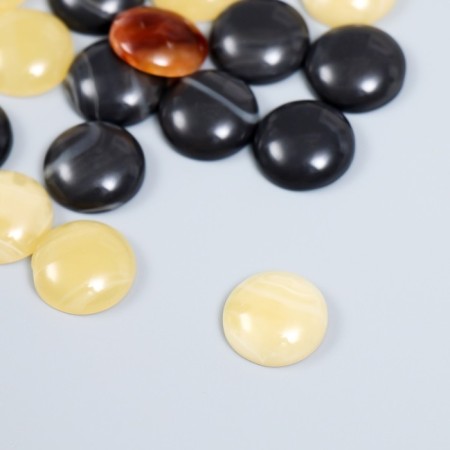 Decor for creativity plastic "Marble circles" set 20 pcs mix 1.4x1.4x0.5 cm-1