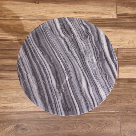 Coffee table 41x41x57 cm, aluminum/marble-2