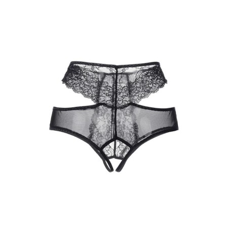 High planting panties Erolata, with openwork cuts, black, size 50-52-8