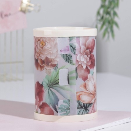 Organizer for the office, stand for handles and pencils “Happiness is” 11.1 x 8 cm-3