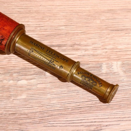 Testing pipe with an engraving 43 cm, brass, skin-4