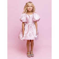 Dress for girls, height 134 cm, dusty pink color
