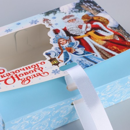 New Year's folding box "Santa Claus and Snow Maiden" 16.5 x 12.5 x 5 cm, New Year-2