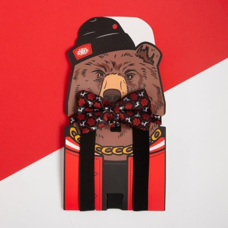 Set of men's kaftan subcutics and tie-butter "Bear"-1