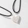 Kulons "Demetrons" on the magnet, heart, color silver, 40 cm