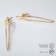 Earrings metal "chains" lightning, color gold