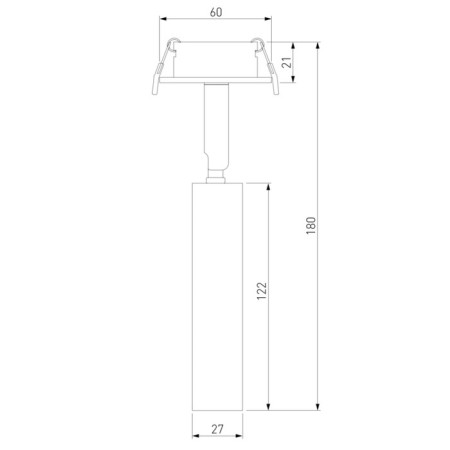 Lamp ceiling Elektrostandard, Diffe LED 5 W, 27x27x180 mm, IP20, Silver Color-2