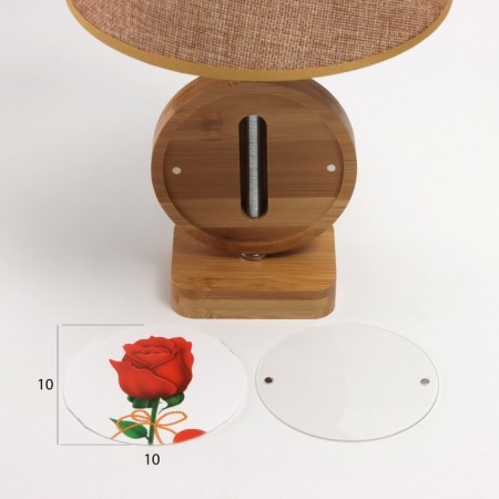 Table lamp with a photo frame 9.8x9.8 cm (acrylic on magnets) 20x20x35cm-5