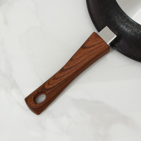 Granit Ultra Blue, D = 28 cm pan, removable handle, anti -stick coating, black color-3