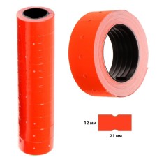 A set of 10 pieces, etiquette of 21x12mm, rectangular, red, 500 labels