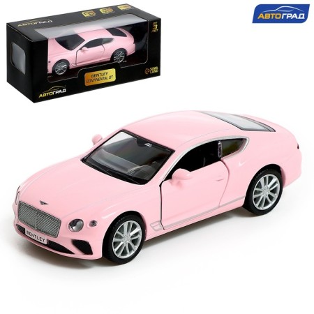 Metal machine Bentley Continental GT, 1:32, inertia, matte pink color