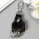 Keychain metal leatherette with carbine mix 9.5x4x0.5 cm