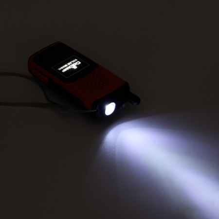 Battery Light, 1,500 mAh, radio, column, with a solar battery, orange-6