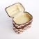 Cosmetic bag, 2 parts on lightning, beige/brown color