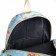 Set of a youth backpack from textiles, a shoper bag, blue color