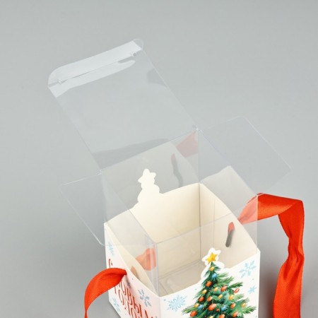 Box a gift New Year's folding "Christmas tree", 7 x 12 x 7 cm, New Year-5