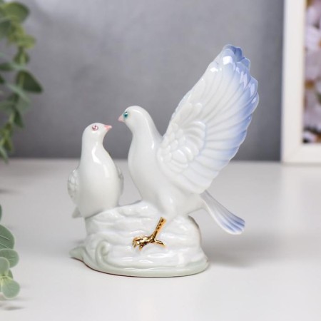 Souvenir Ceramics "Pigeons Cathedral" Mix Rhillers 12.5x11x5.5 cm-3