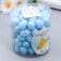 Easter decor "Egg - silver speck" set of 100 pcs Blue 1.5x1.8 cm, 8x8x8 cm